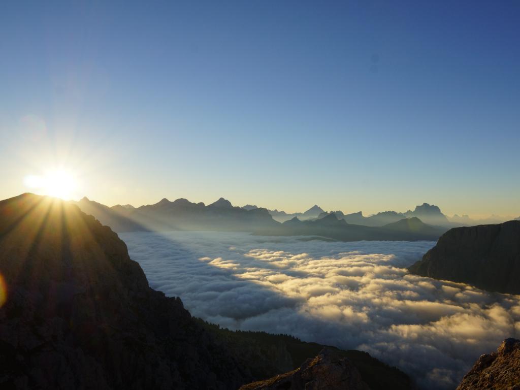 Unterkünfte in den Dolomiten - Sonnenaufgang