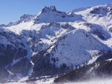 Ski resort Arabba Dolomites in Italy