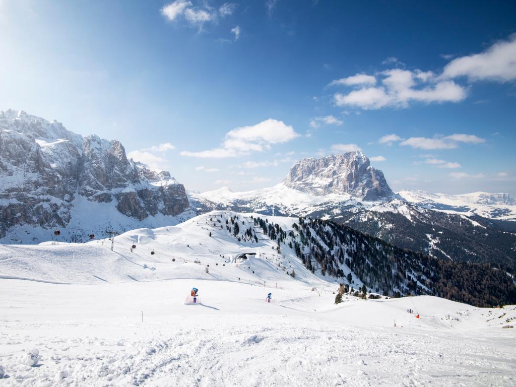 Skigebiet in den Dolomiten