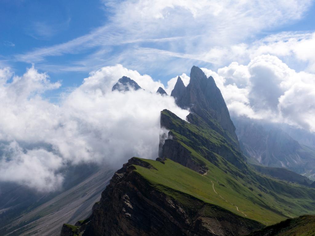Seceda, hiking paradies in the Dolomites
