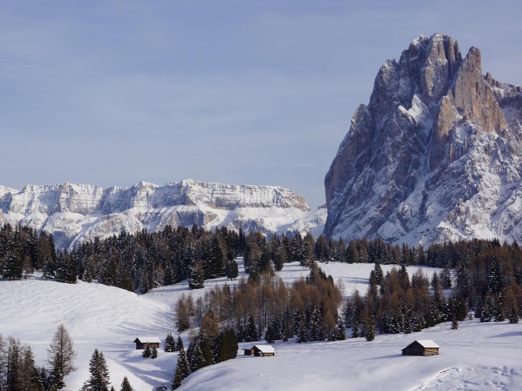 Dolomiten Italien - Seiser Alm im Winter