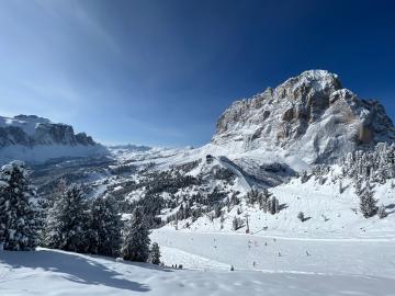 Ski slope in the Dolomiti Superski